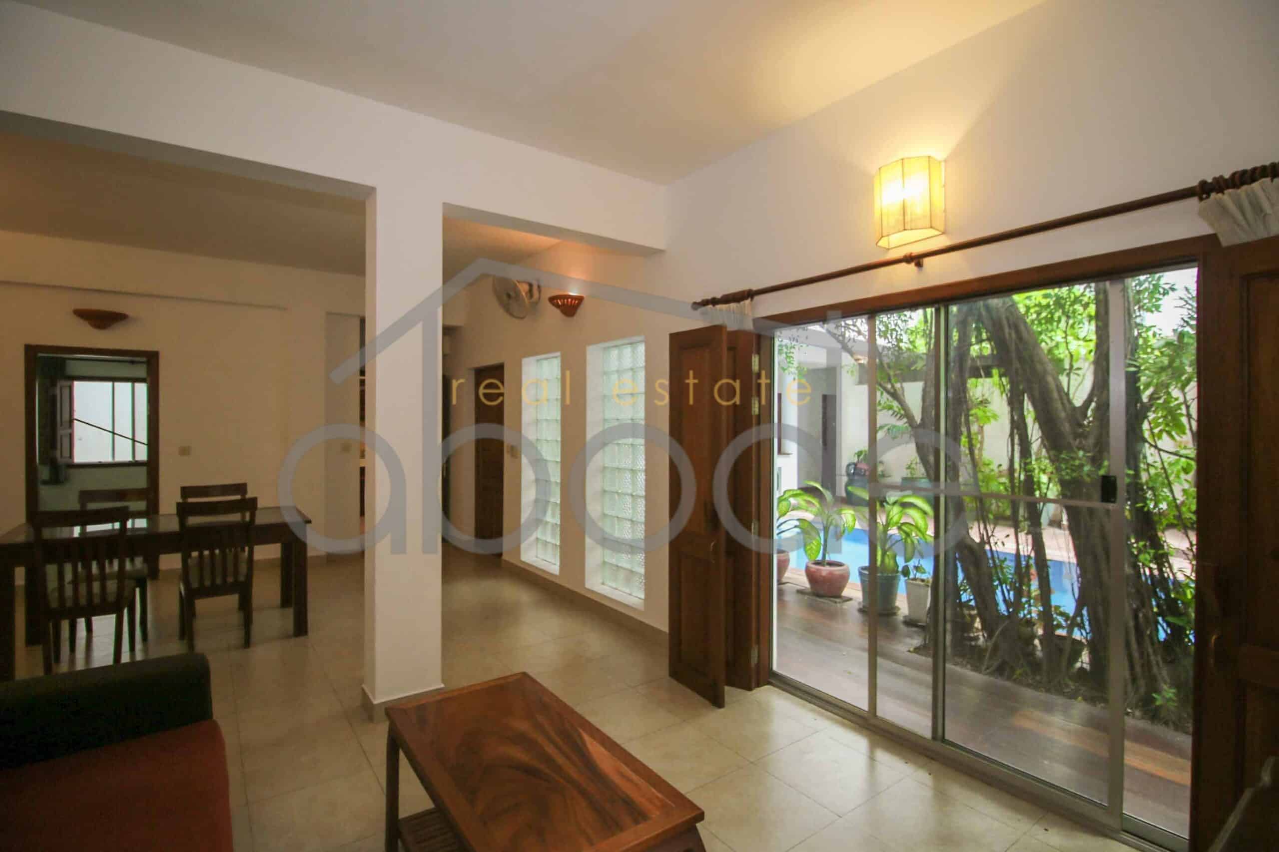 Delightful ground floor 2-bedroom apartment for rent Bassac Lane Independence Monument | central Phnom Penh