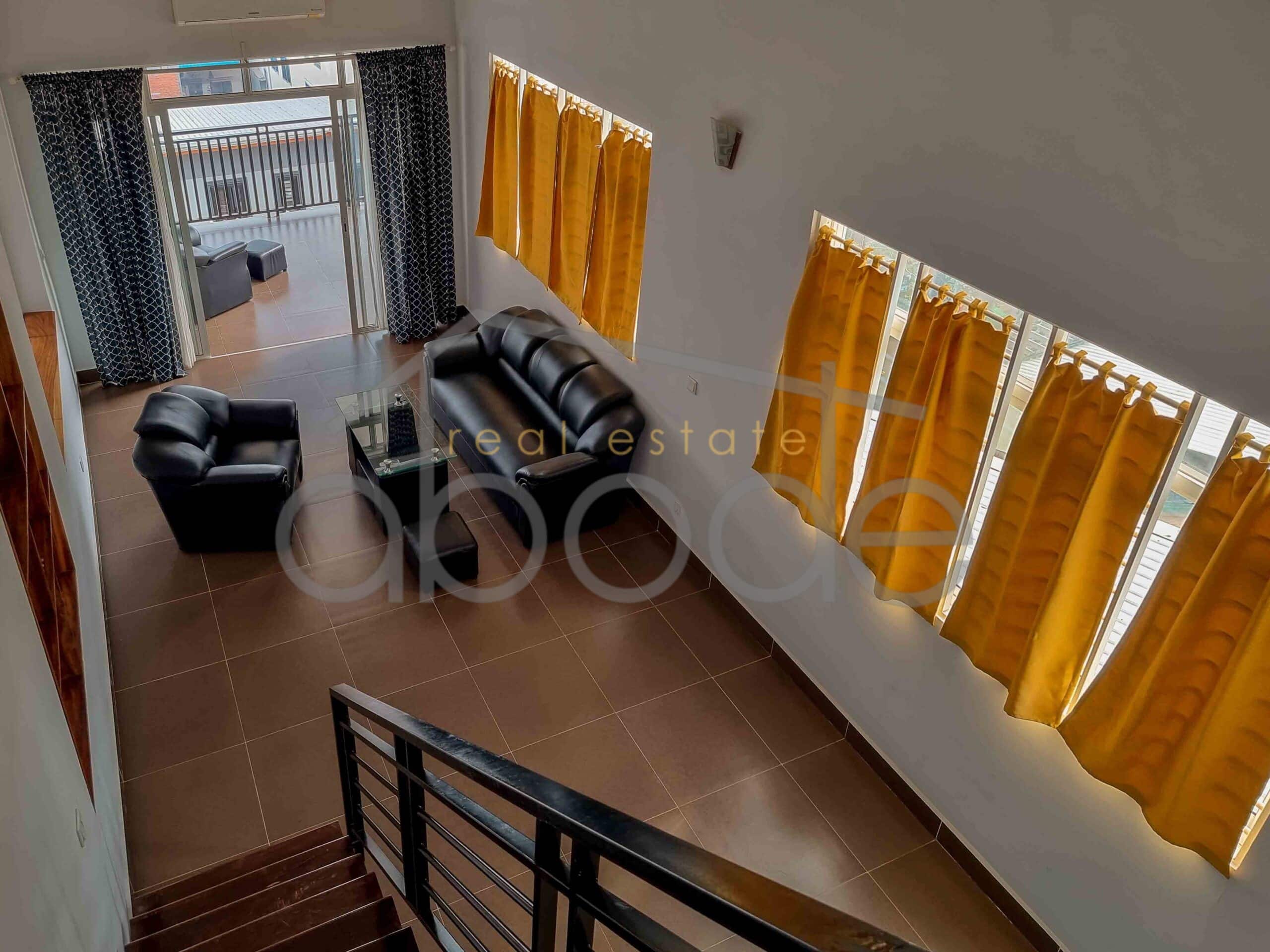 Stunning 2-bedroom duplex apartment for rent with city views | Daun Penh