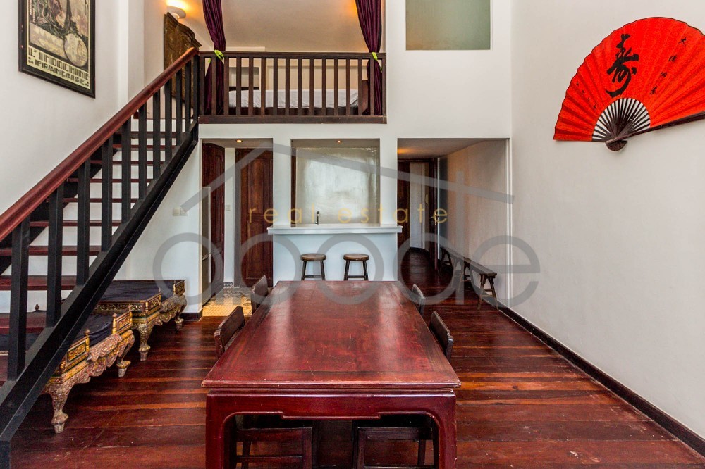 Gorgeous 2-bedroom Art Deco duplex Riverside apartment for rent | Daun Penh